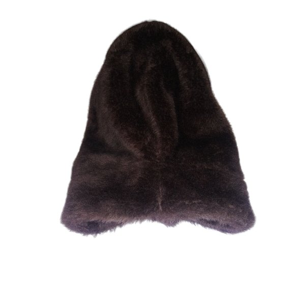 Moose Faux Fur Winter Hat Realist Designs Brown Moose Hat Unisex Size Large - Picture 4 of 8